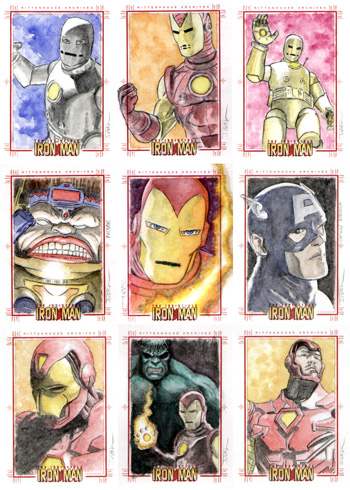 Justin Chung Iron Man Sketch Cards