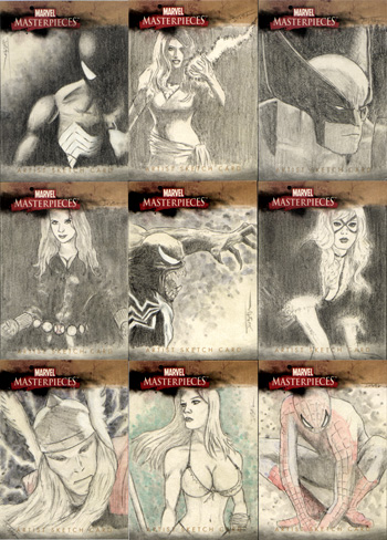 Justin Chung Marvel Masterpieces II Sketch Cards