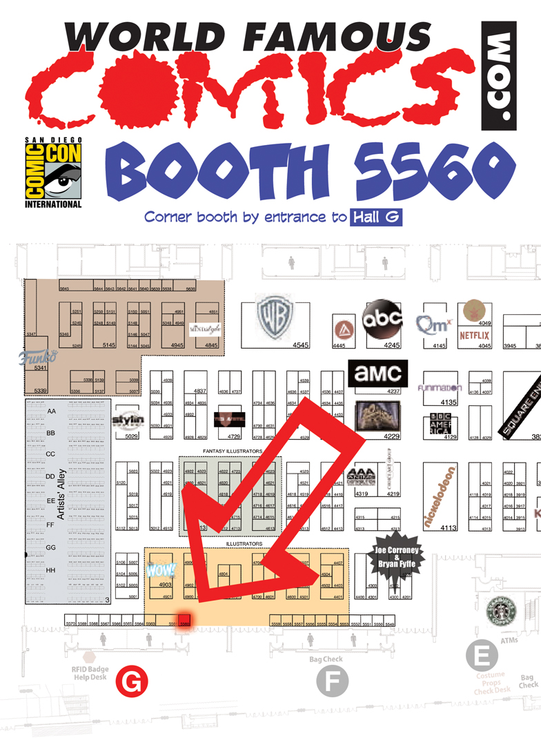 World Famous Comics, San Diego Comic-Con 2017, Hall G, Booth 5560