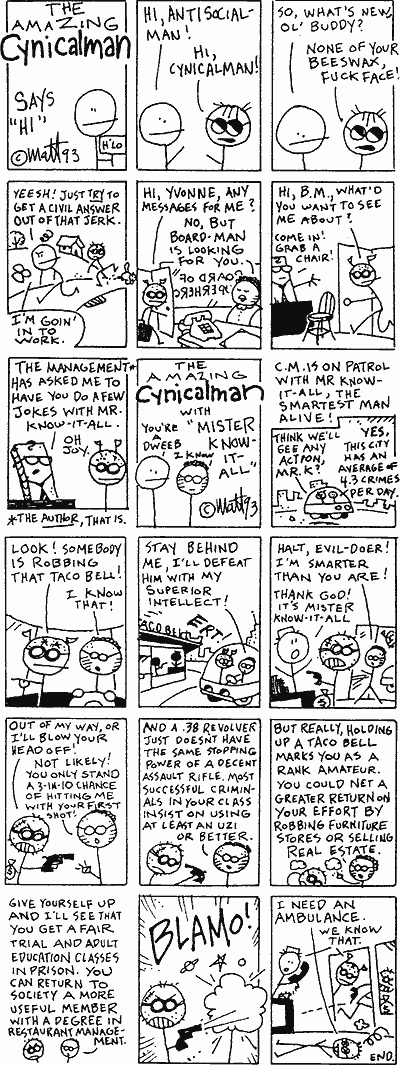 The Amazing Cynicalman Says 'Hi'